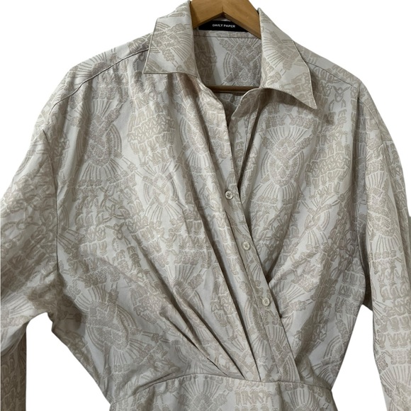 DAILY PAPER Amber Shirt Cut Out Long Sleeve Dress - Picture 5 of 9